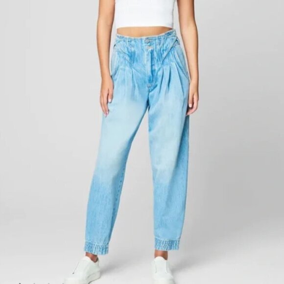 BlankNYC Women’s STEAL THE SHOW Pleated High Waisted Denim Jeans SZ 24 - Picture 1 of 8